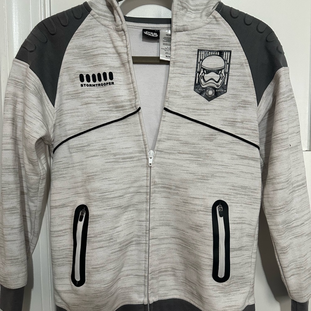 Star Wars Stormtrooper Kids Hoodie - Gray and White